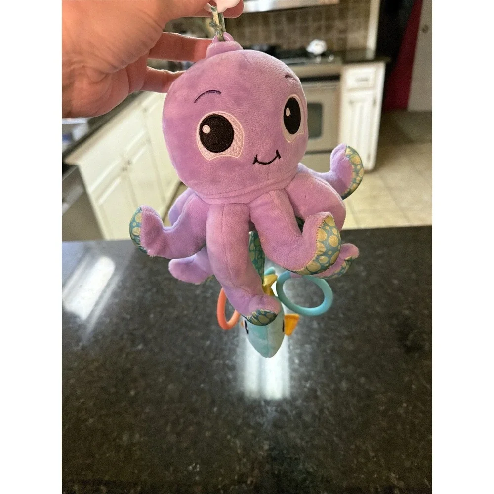 Little Tikes SOOTHE N SPIN Musical Baby Octupus Clip On Mobile Spins Music Rattl